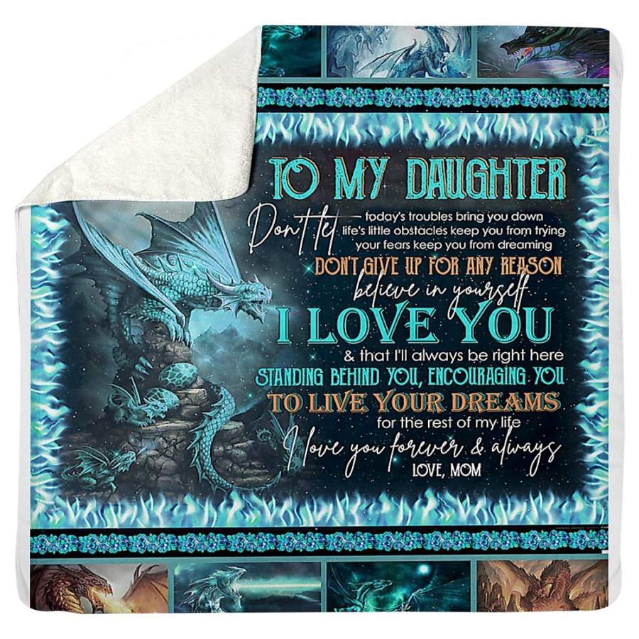 To My Daughter I Love You Forever And Always Gifts From Mom Sherpa Blanket