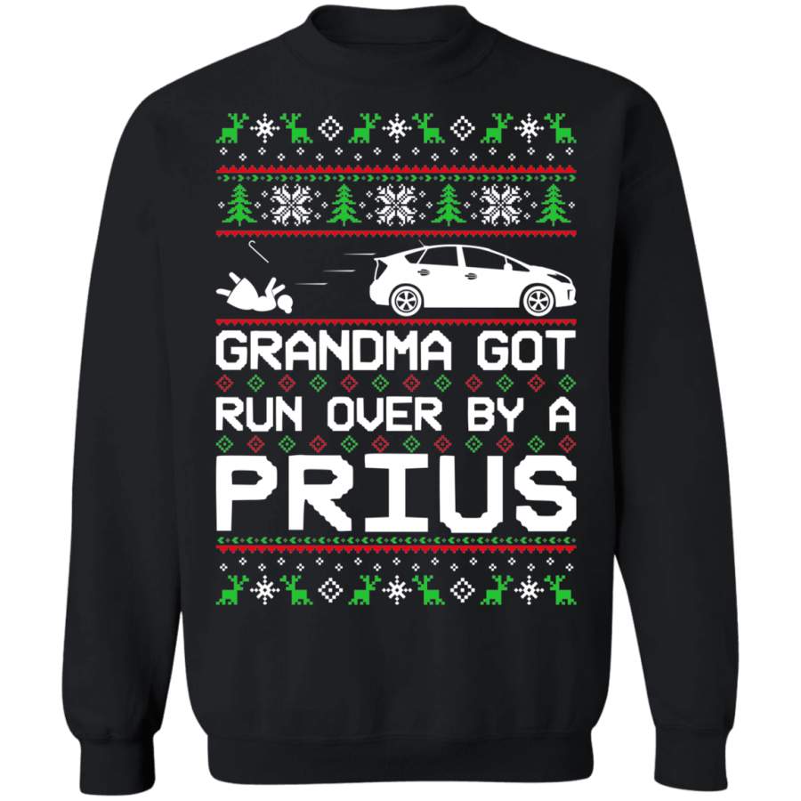 Toyota Prius Ugly Christmas Grandma Got Run Over Crewneck Sweatshirt