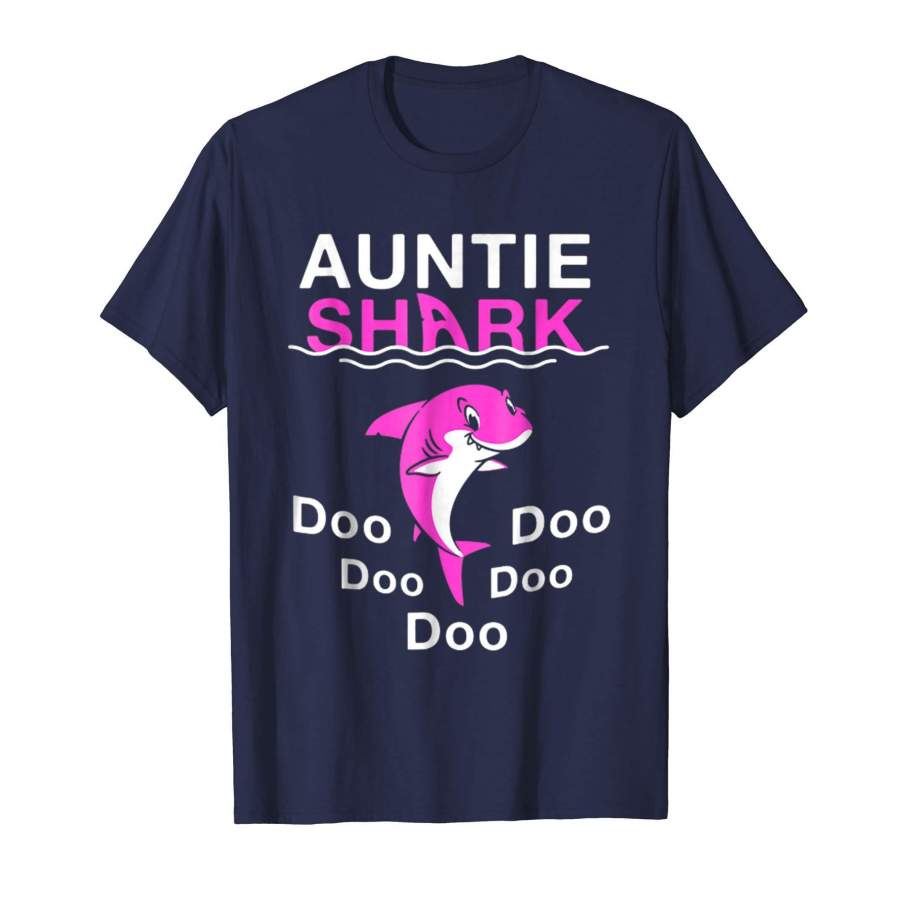 Auntie Shark T Shirt Funny Shirt For Family