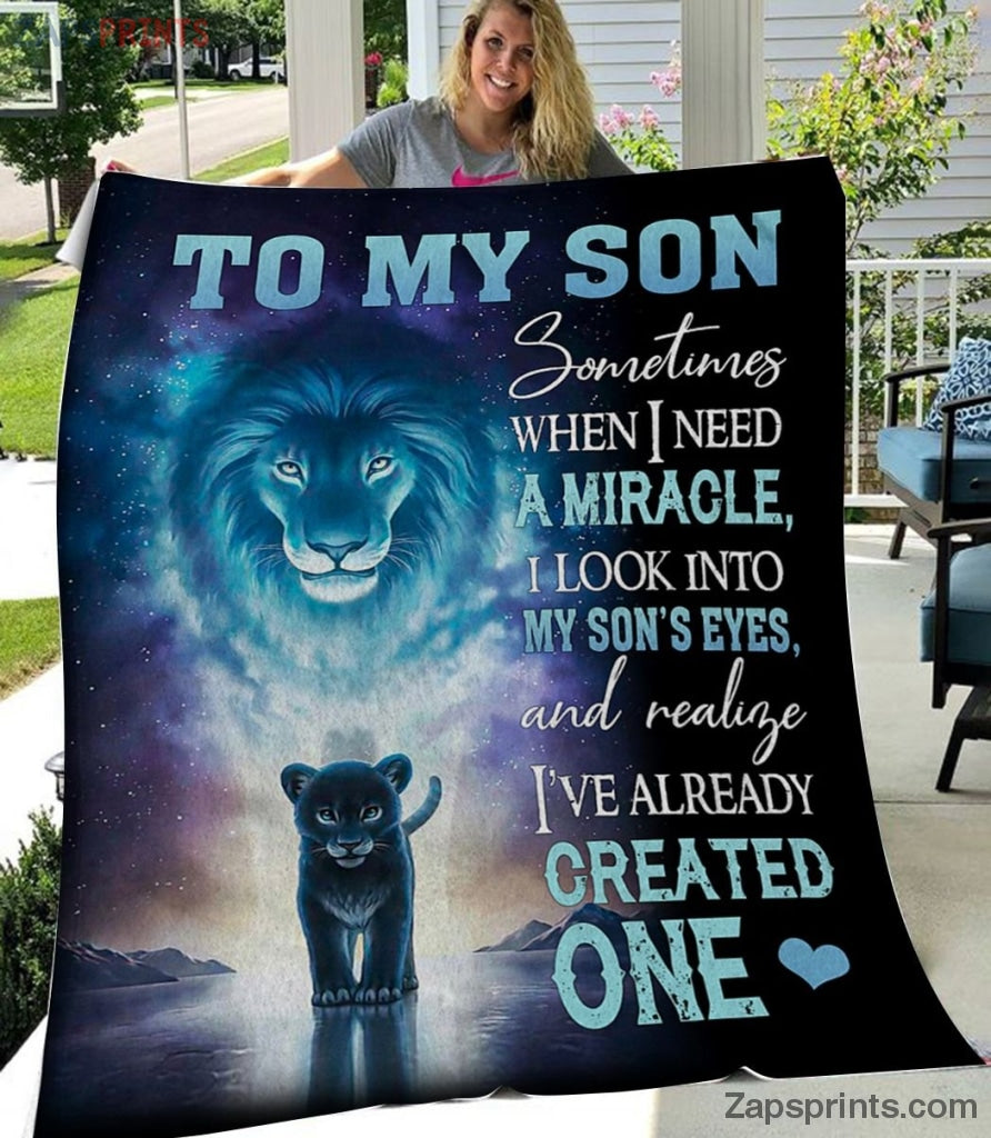 Gift For Son – To My Son – Lion – I Created One – Blanket