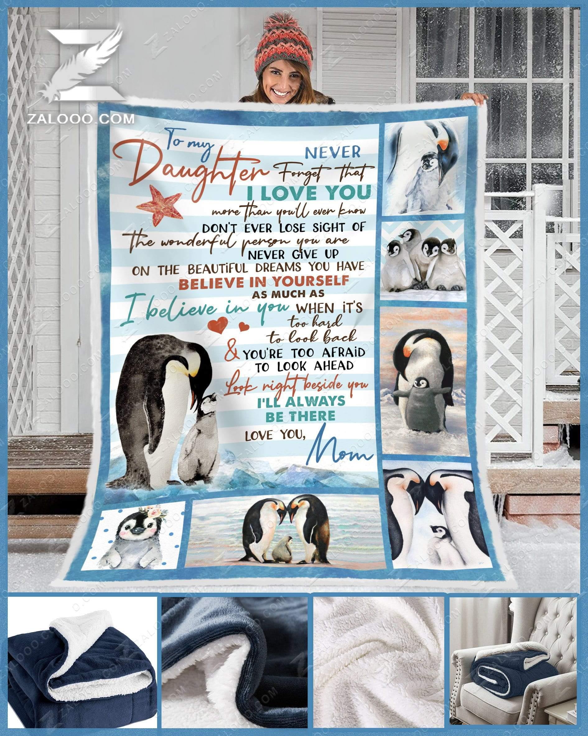 Blanket Penguin To My Daughter I’Ll Always Be There