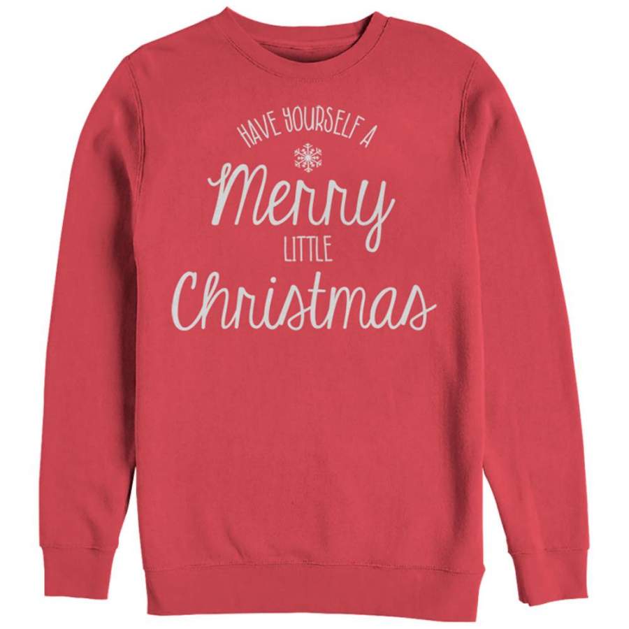 CHIN UP Women’s Merry Little Christmas  Sweatshirt Red S