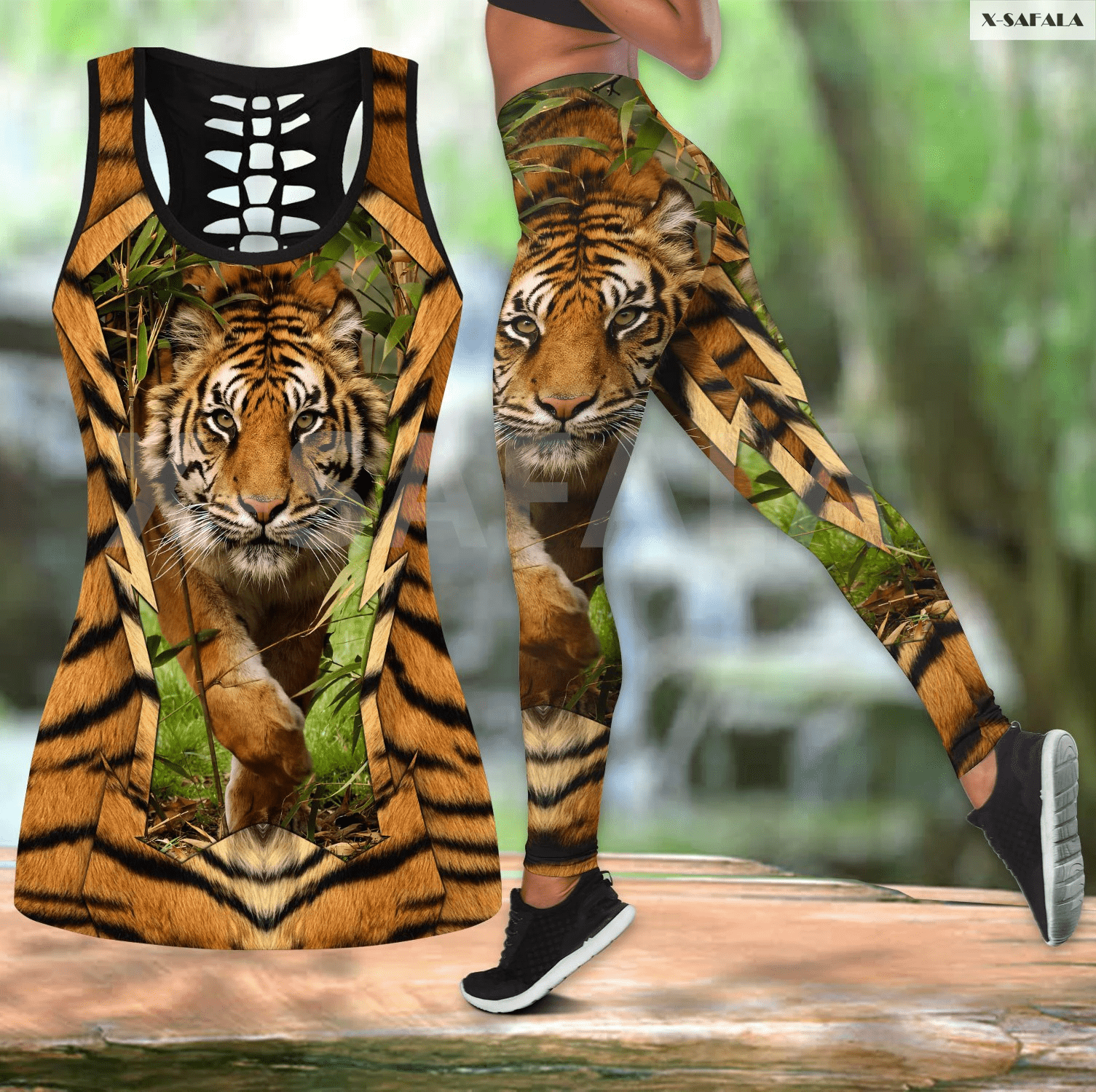 Tiger Hollow Tank Top Or Legging 3D #Kv