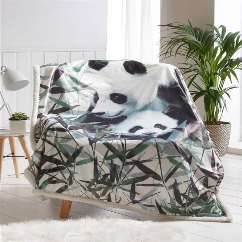 Animal Christmas Panda CLA1712806F Sherpa Fleece Blanket