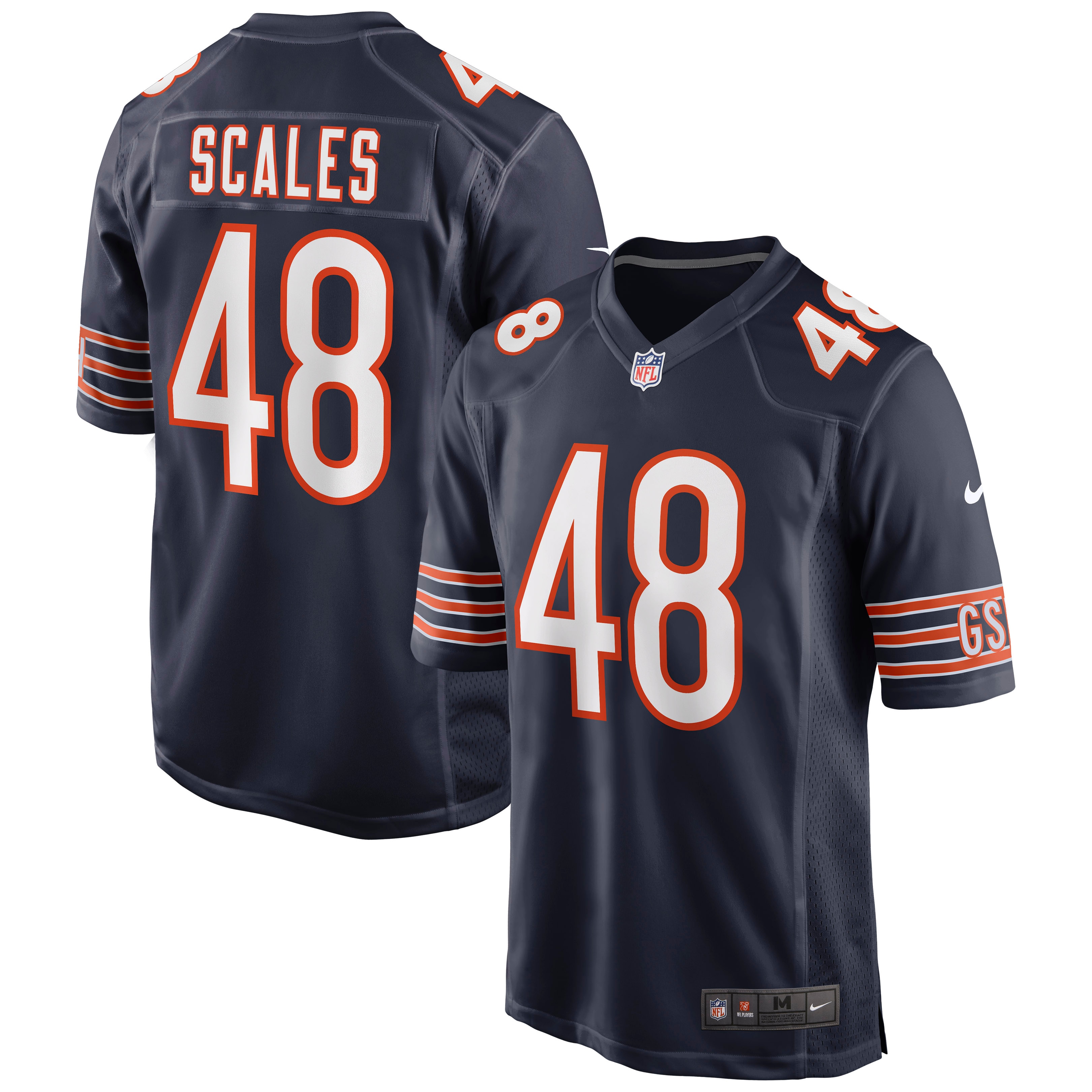 Men’s Chicago Bears Patrick Scales Navy Game Jersey