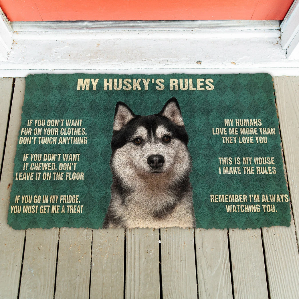 3D Husky’S Rules Doormat