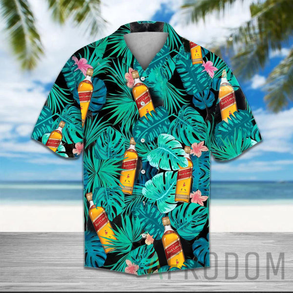 Green Tropical Palm Johnnie Walker Hawaii Shirts For Men And Women Ha25747