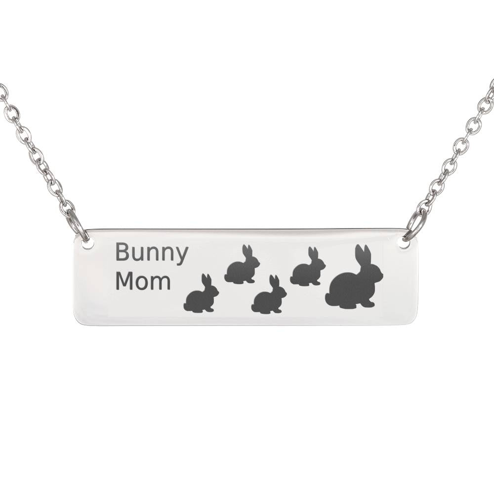 Personalized Bunny Mom + 4 Kids – Necklace