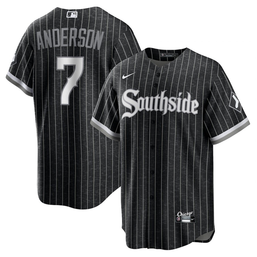 Tim Anderson 7 Chicago White Sox City Connect Player Jersey – Black