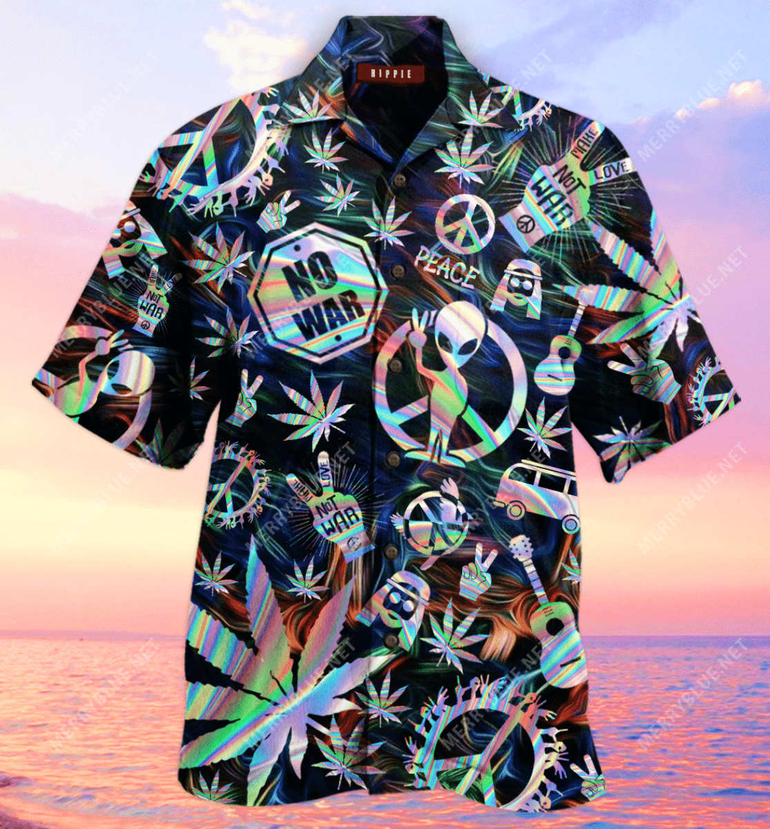 Make Love Not War Hippie Unisex Hawaii Shirt Ha11390