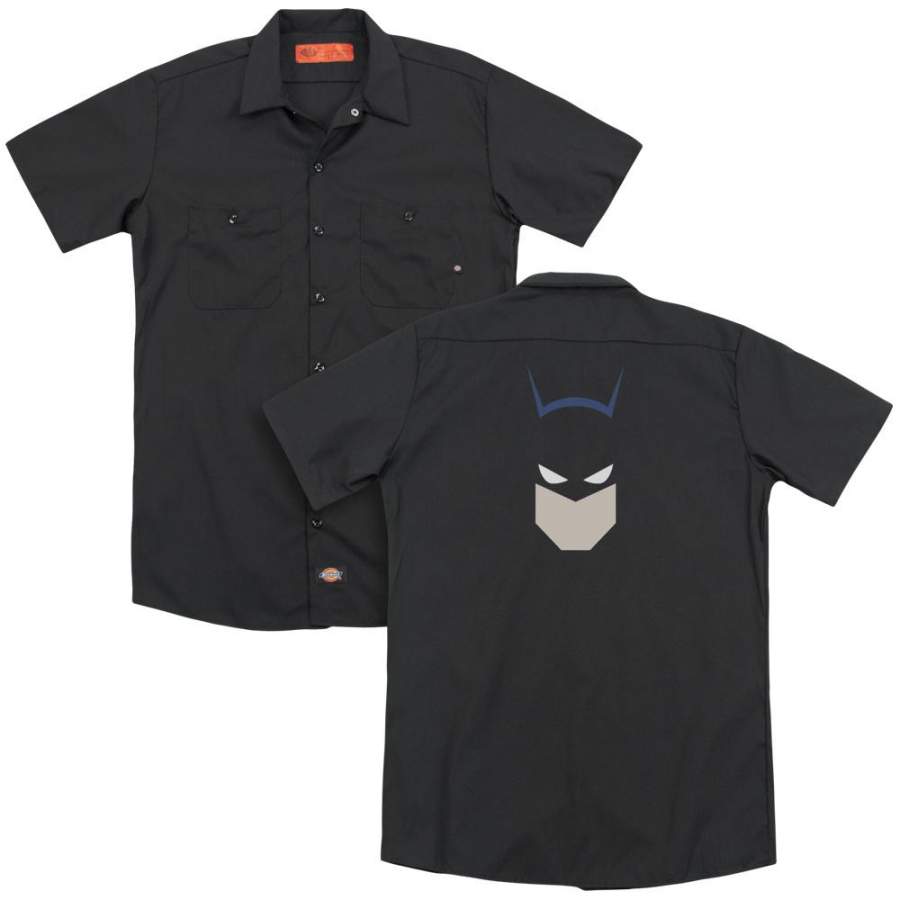 Batman –  Bat Head(Back Print) Adult Work Shirt