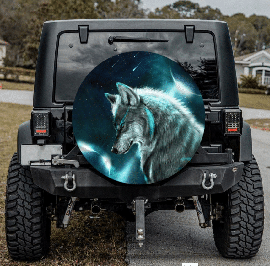 Wild Animals Wolf Spare Tire Cover #Lk