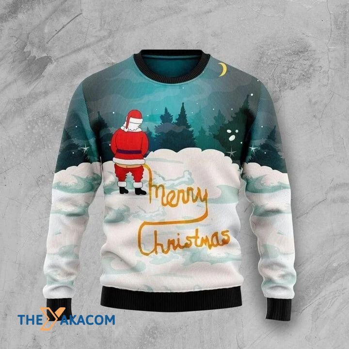 Santa Claus In Winter Merry Christmas Gift For Christmas Ugly Christmas Sweater