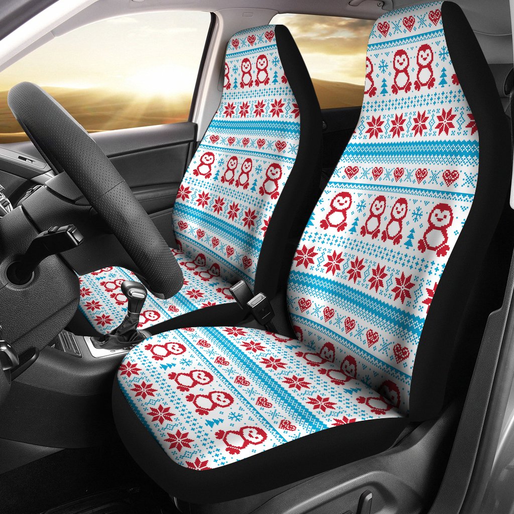 Penguin Sweater Printed Pattern Universal Fit Car Seat Covers