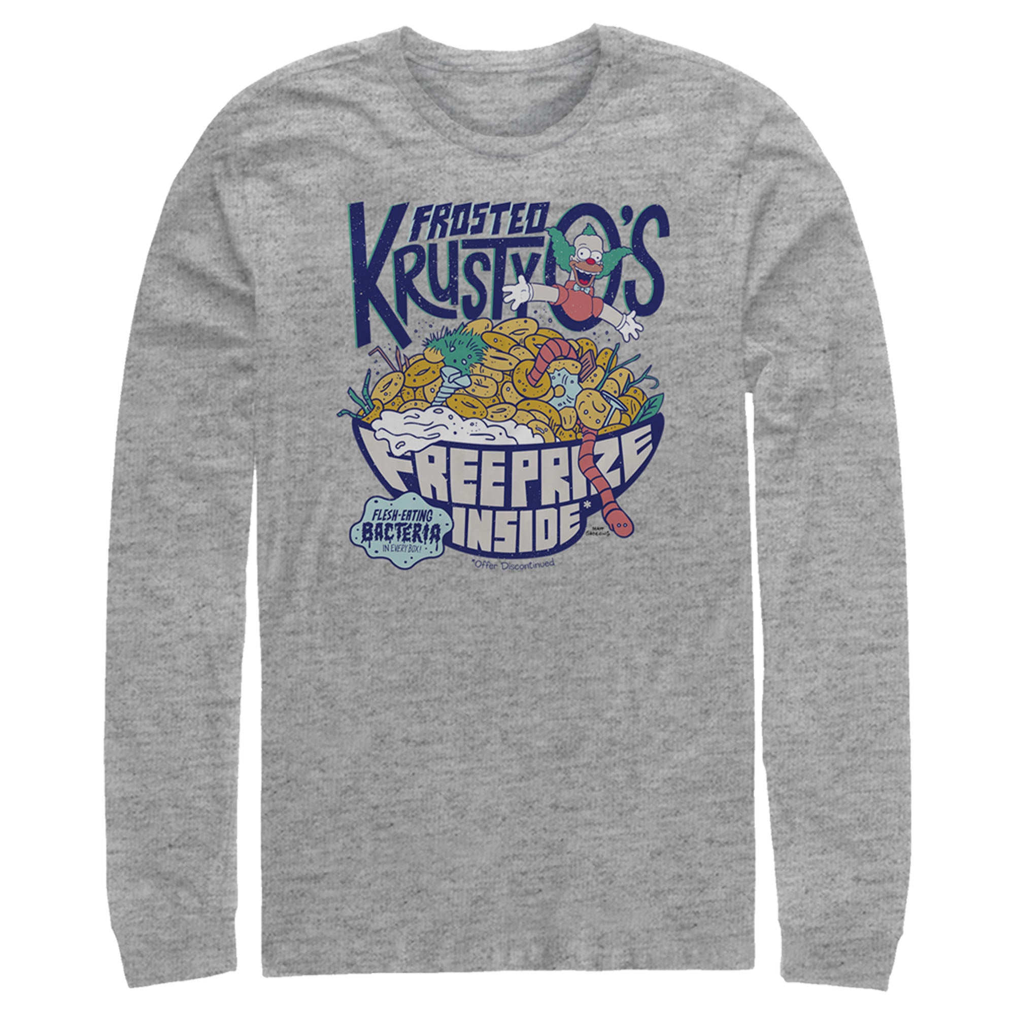 The Simpsons Men’S Frosted Krusty O’S  Long Sleeve Shirt