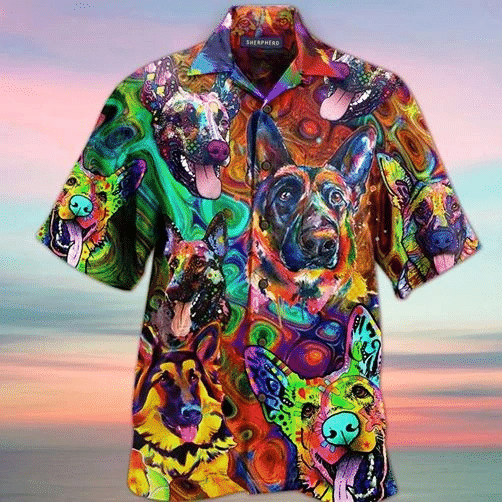 Amazing German Shepherd Colorfull Hippie Hawaii Shirt Unisex Adult Ha42391