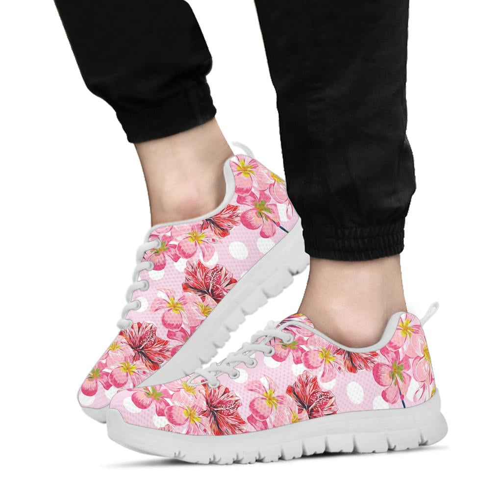 Bird Of Paradise Pattern Print Design BOP011 Sneakers White