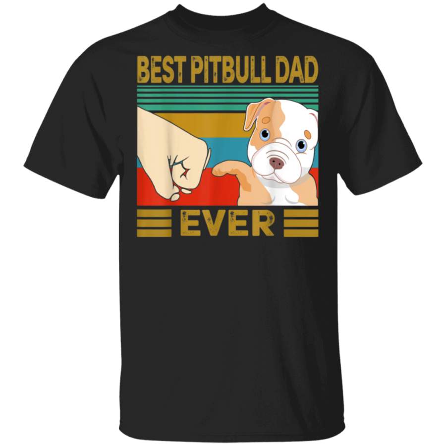 Vintage Best Dog Pitbull Dad Ever Bump Funny Gifts For Women TShirt