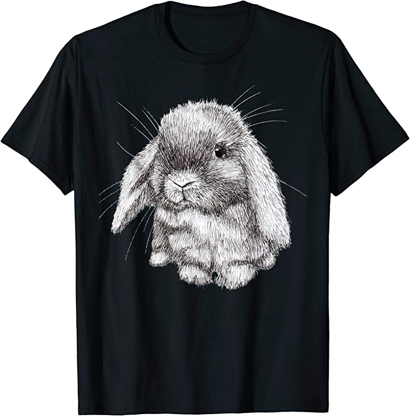 Lop Eared Bunny Rabbit Sketch T-Shirt Mens Womens Childrens