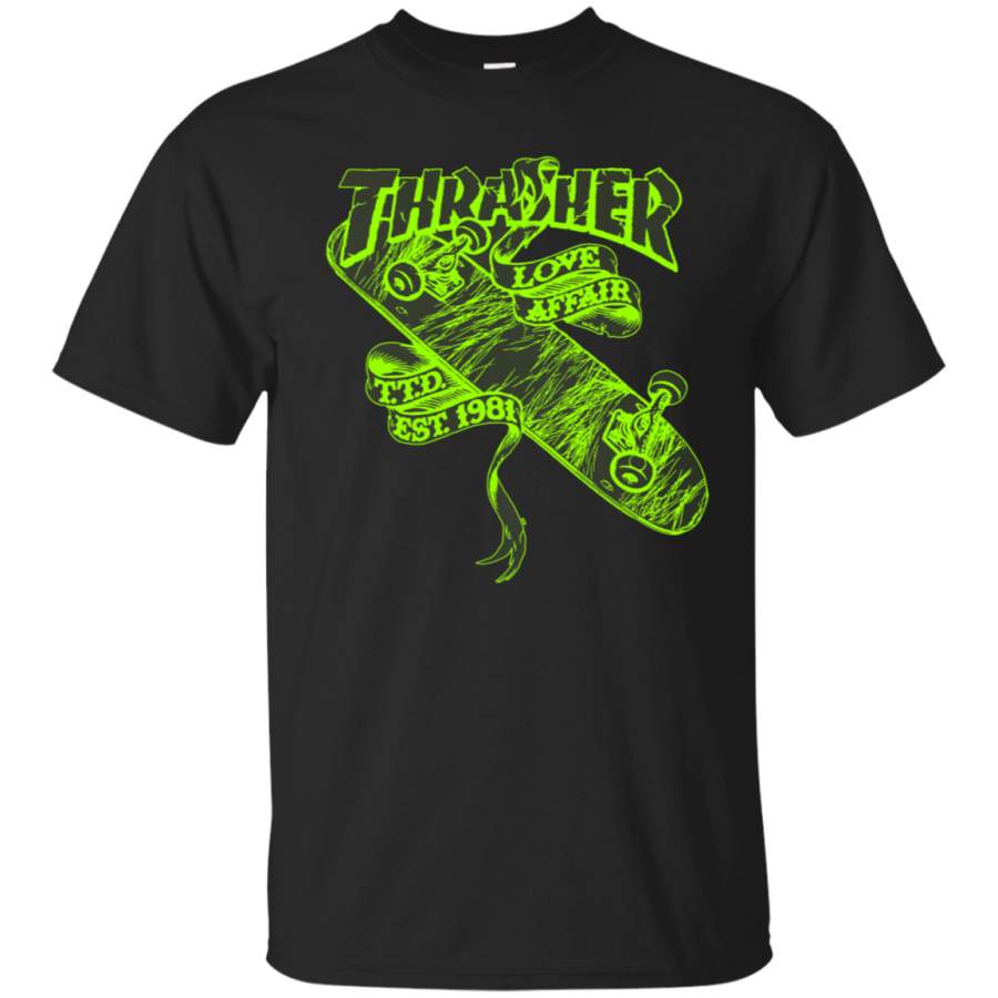 Thrasher Love Affair TTD EST 1981 green logo T-Shirt