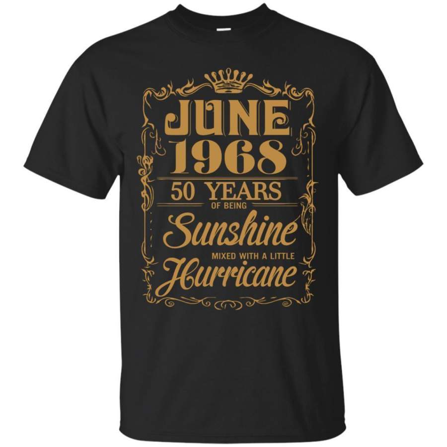 AGR June 1968  50 Years Of Being Sunshine  Hurricane Tshirt Jaq T-shirt