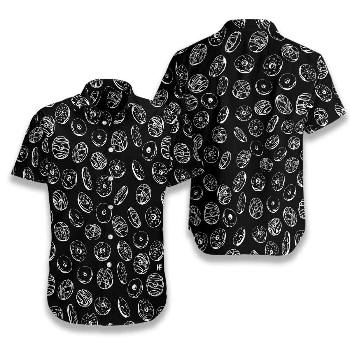 B&W Doughnut Unisex Hawaiian Aloha Shirts – Fashion Store