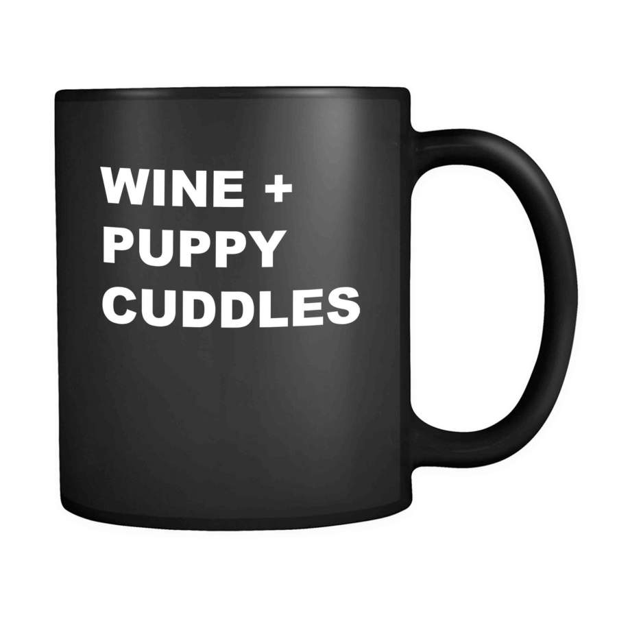 Puppy Wine Cuddles Gift For Secret Santa Gift Elephant Christmas Animal Lover 11oz Mug