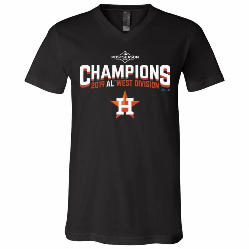 Houston Astros Champions 2019 Al West Division Postseason V Neck T-Shirt