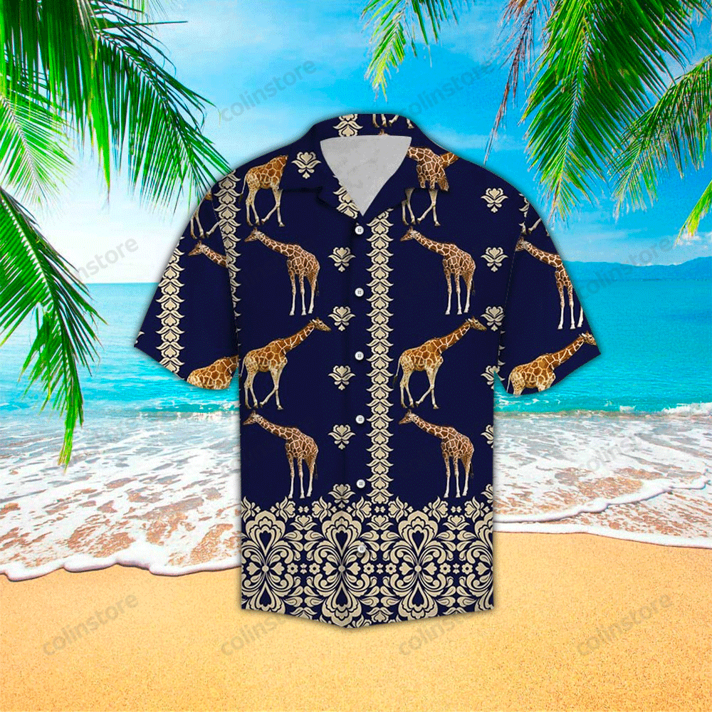 Giraffe Hawaii Shirt For Lover Gifts Aloha Ha93471