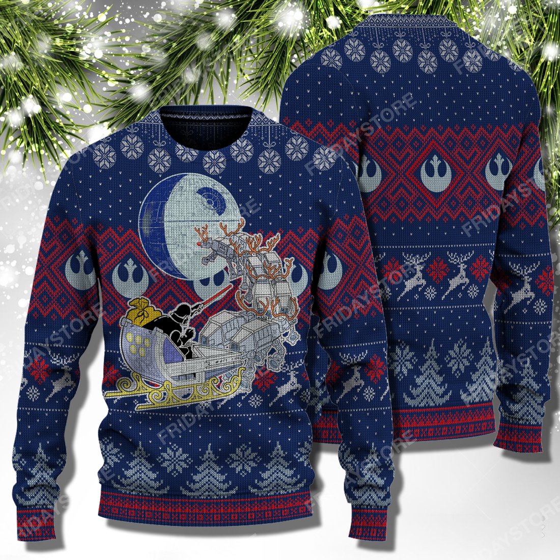 Sw Sweater Darth Santa Christmas Ugly Sweater Adult Full Print