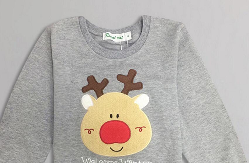 New Christmas Family Clothing 2018 Christmas Deer Kid Shirts Mommy And Me Clothes Mother Daughter