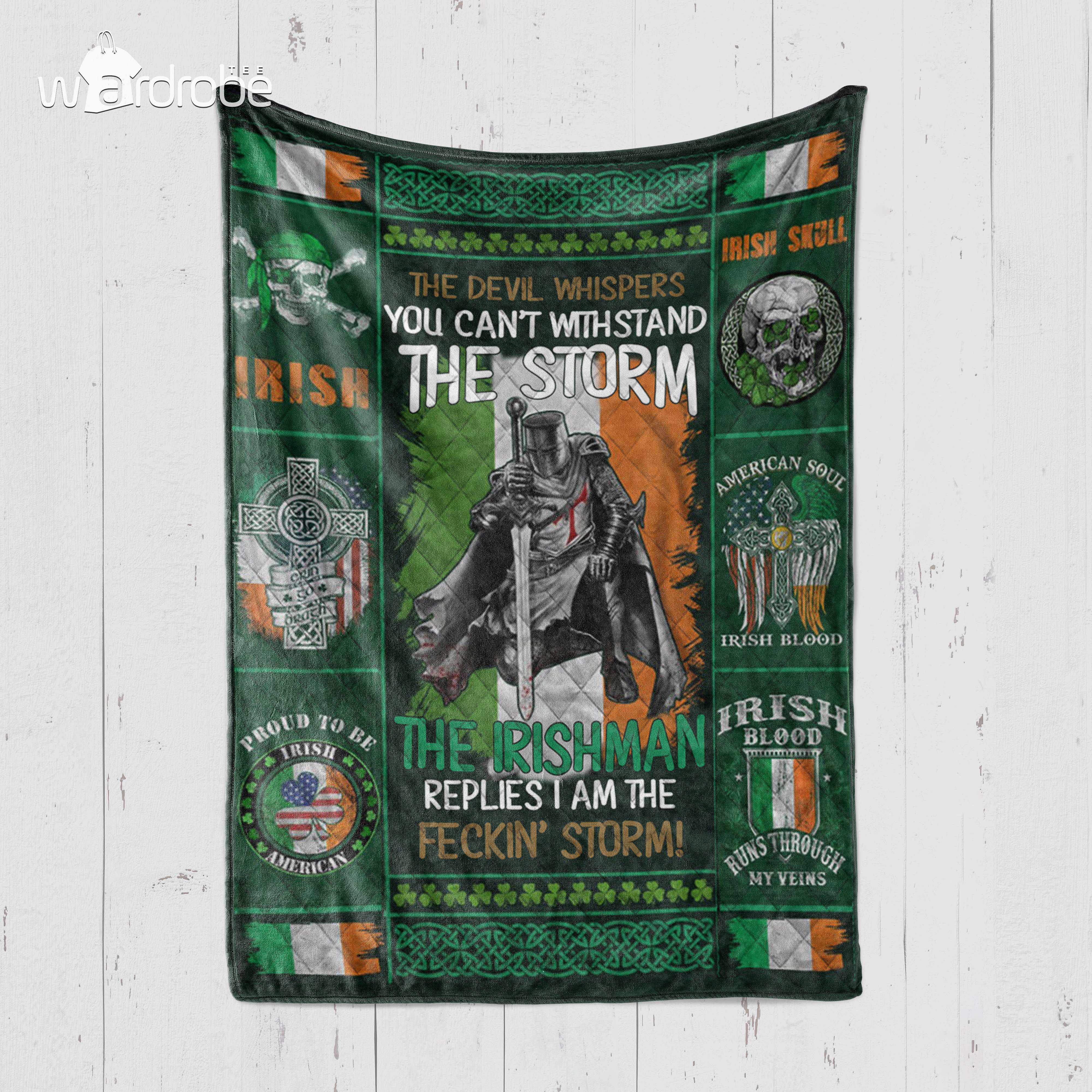 Custom Blanket The Irishman – Gift For Saint Patrick’s Day – Quilt Blanket