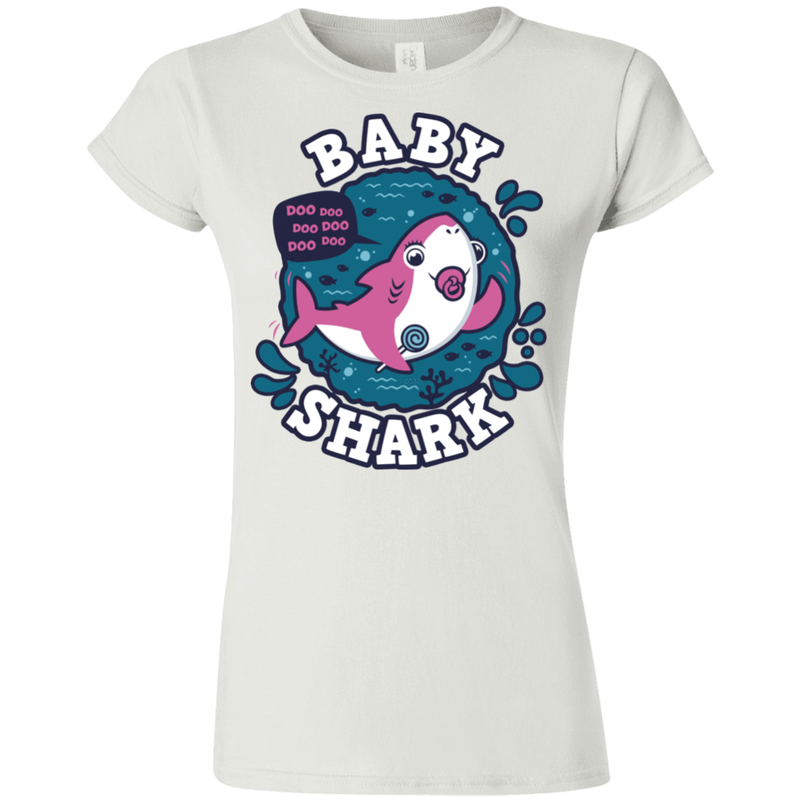 Shark Family Trazo – Baby Girl Chupete Junior Slimmer-Fit T-Shirt