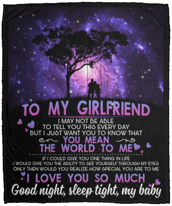 Famt – To My Girlfriend You Mean The World To Me – Blanket – Perfect Gifts For Girlfriend