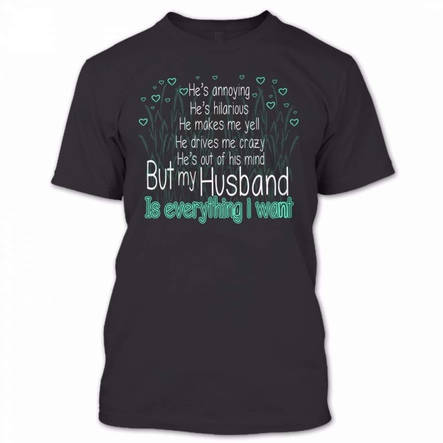 My Husband Is Everthing I Want T Shirt, Proud Couple Shirt, Awesome Shirt