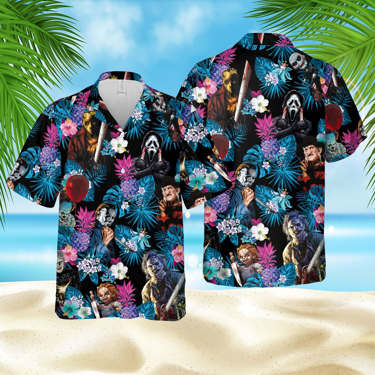 Horror Characters Summer Hawaii Outfit Ha4597