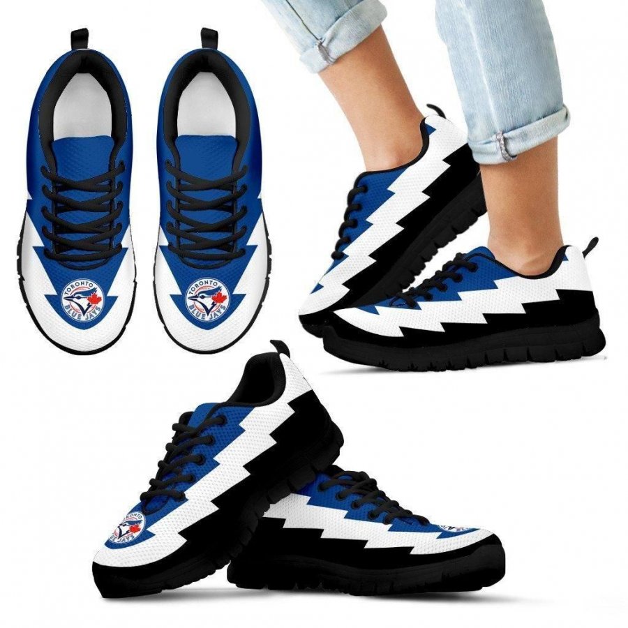 Gorgeous Toronto Blue Jays Sneakers Jagged Saws Creative Draw #813