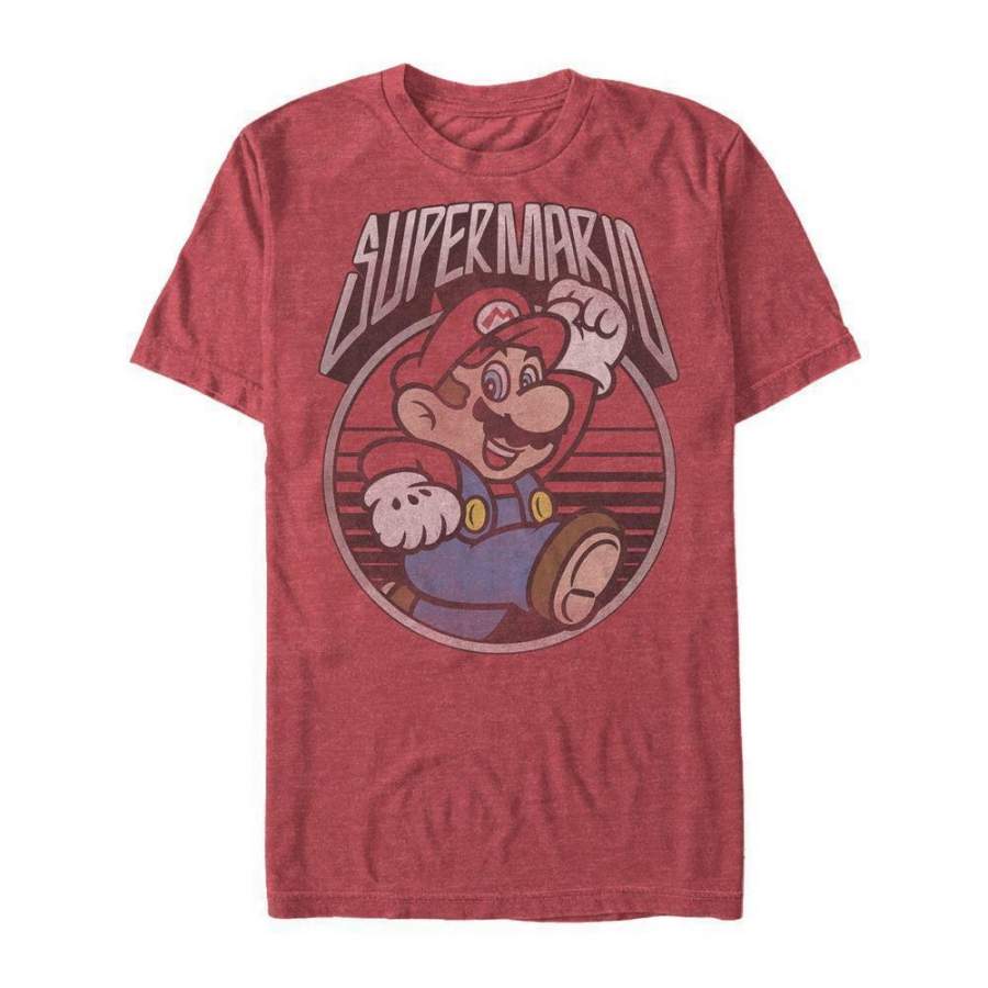 Vintage Jump – Super Mario Nintendo T-Shirt, Heather Red