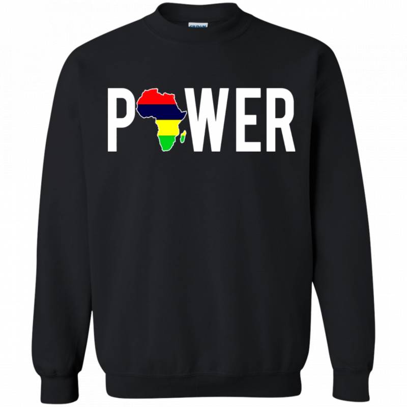 Africa Black African Power Mauritius Map T Shirt