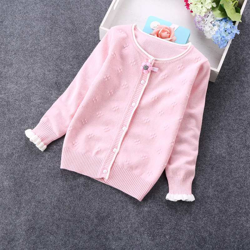 2021 new spring girls sweaters fashion cardigans 2-12years girls cardigans 8671 alx