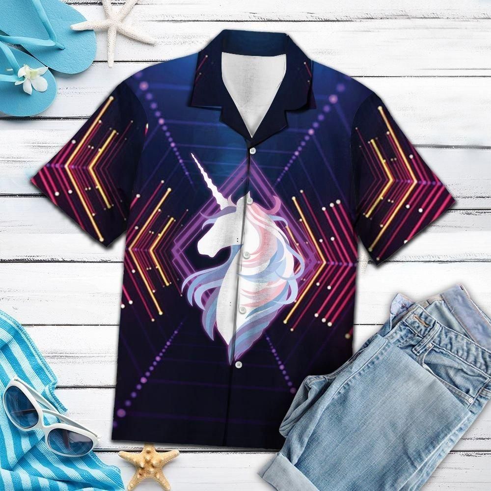 Unicorn Disco Aloha Hawaiian Shirt Colorful Short Sleeve Summer Beach Casual Shirt For Men And Women