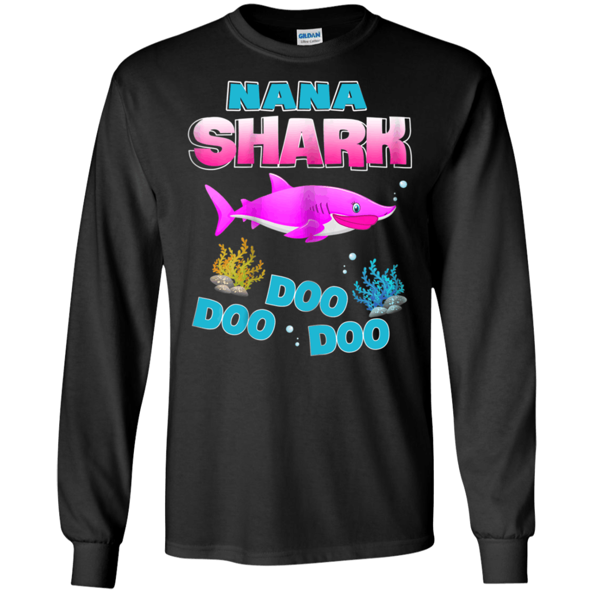 Shop nana Shark Doo Doo Doo – Mothers Day Long T-shirt