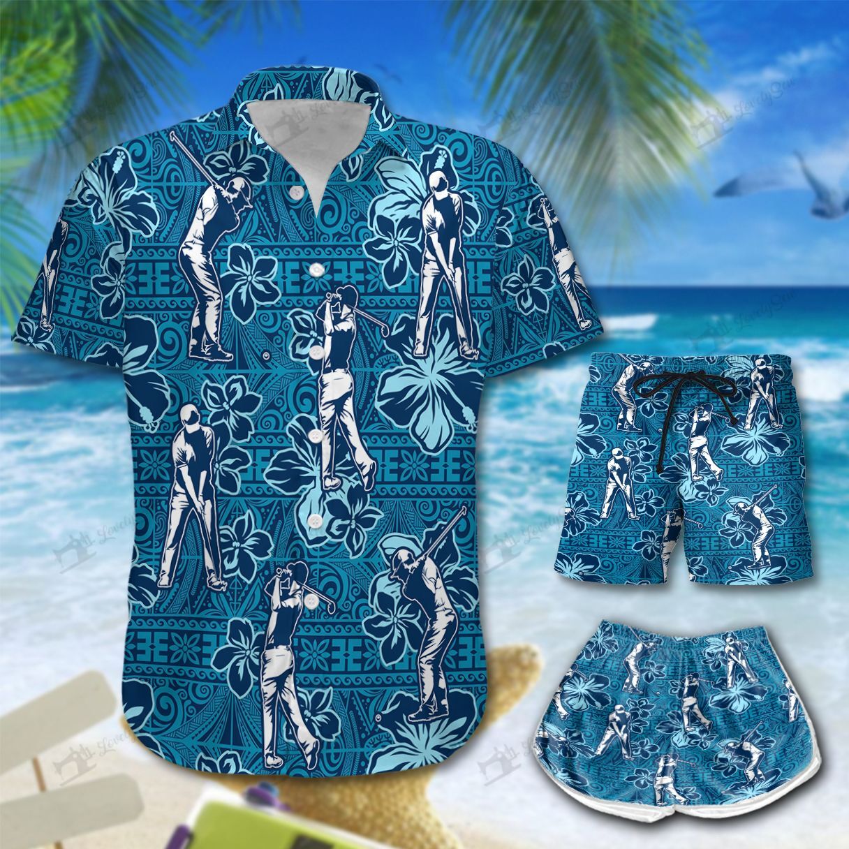 Golfer Hawaiian Shirt Shorts Ha80468