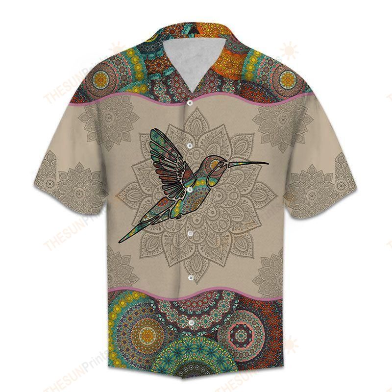 Mandala Hummingbird Hawaiian Shirt Ha50139