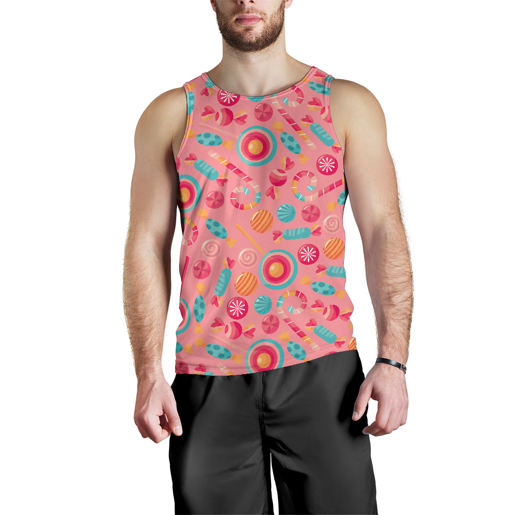 Colorful Candy Pattern Men Tank Top