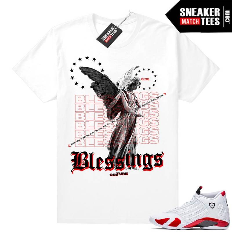 Candy Cane 14s | Blessings On Blessings | White Shirt