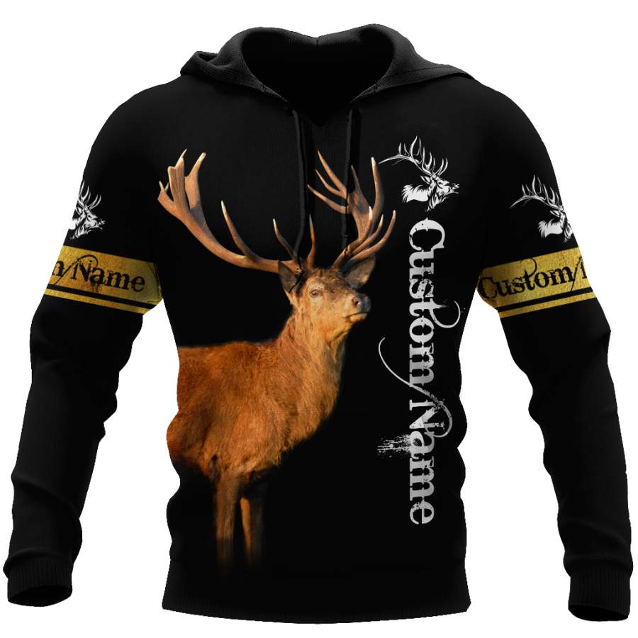 Custom Name – Love Deer 3D All Over Printed Shirts For Men And Woman