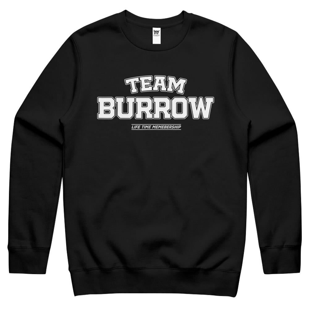 Team Burrow – Proud Family Surname, Last Name – Team Burrow Crewneck Sweatshirt