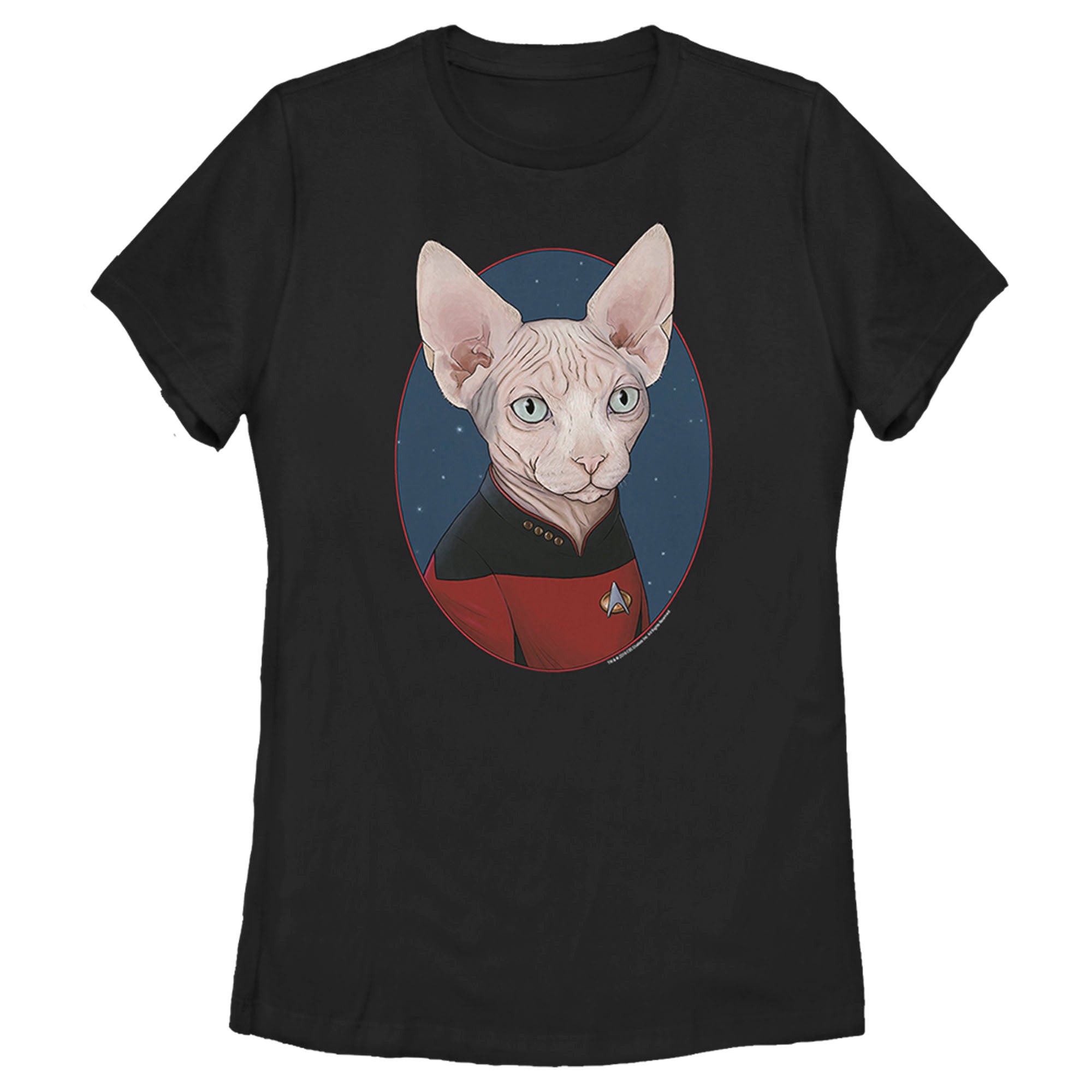 Women’S Star Trek: The Next Generation Captain Jean Luc Picard Cat T-Shirt