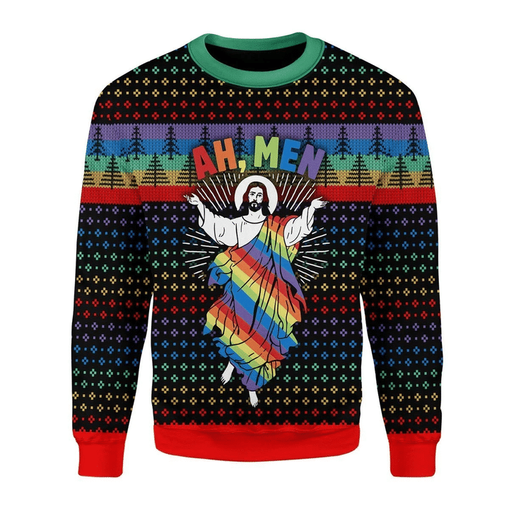 Jesus Lgbt Ugly Christmas Sweater | For Men & Women | Adult | Us5993